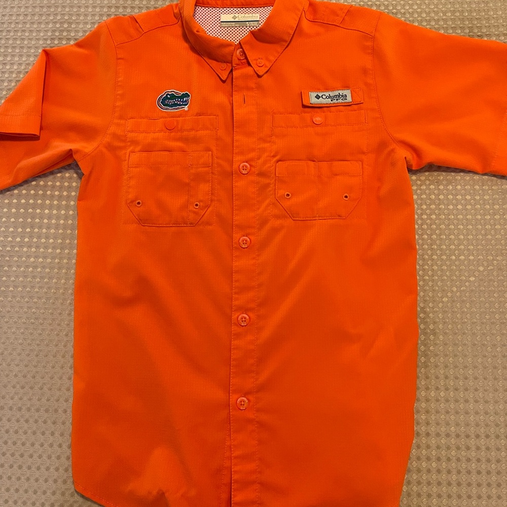 Boys Columbia fishing shirt Fl Gator’s size M10/12